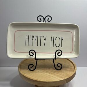Rae Dunn by Magenta Easter Platter "Hippity Hop" 17” x 4.25”